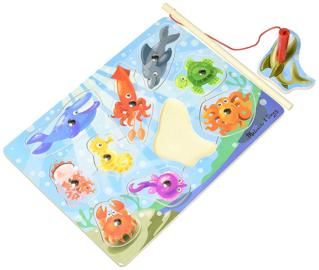 Melissa & Doug Magnetic Wooden Fishing Game and Puzzle - The Winford ...